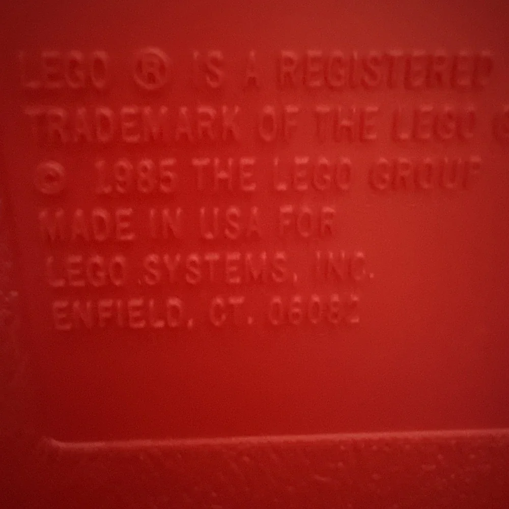Vintage 1985 Lego Group Large Hard Plastic Red Storage Carrying Case Lift Top